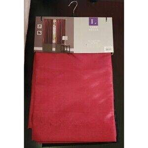 Lush Decor Milione Fiori 42 x 84 2 Panels Merlot/Black Red Window Curtain poly